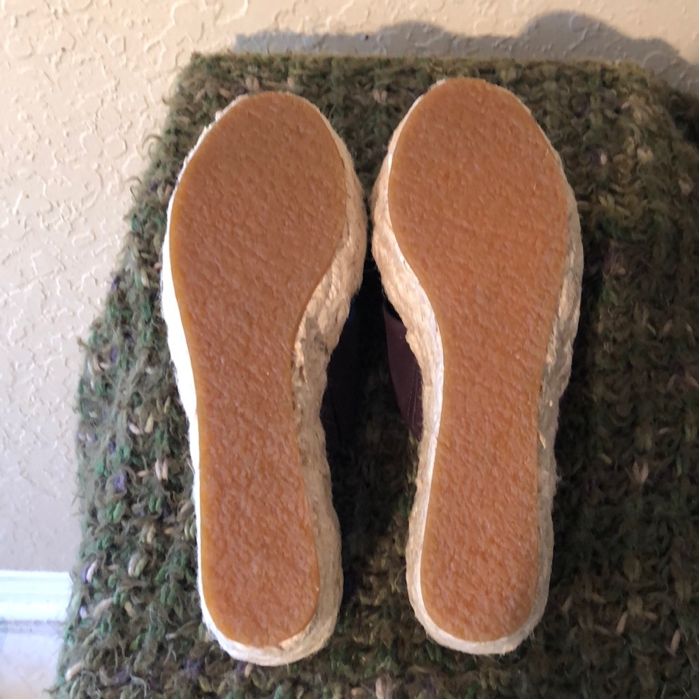 NIB KORS Michael Kors Suede & Jute Wedge 7 - Picture 4 of 5